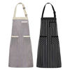 Picture of NLUS 2 Pack Kitchen Cooking Aprons, Adjustable Bib Soft Chef Apron with 3 Pockets for Men Women (Umber/Black)