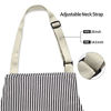 Picture of NLUS 2 Pack Kitchen Cooking Aprons, Adjustable Bib Soft Chef Apron with 3 Pockets for Men Women (Umber/Black)