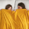 Picture of NEWCOSPLAY Super Soft Twin Blanket Mustard Yellow Premium Silky Flannel Fleece Leaves Pattern Lightweight Bed Blanket All Season Use (Mustard Yellow, Twin(60"x80"))