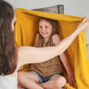 Picture of NEWCOSPLAY Super Soft Twin Blanket Mustard Yellow Premium Silky Flannel Fleece Leaves Pattern Lightweight Bed Blanket All Season Use (Mustard Yellow, Twin(60"x80"))