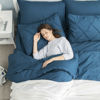 Picture of Bedsure California King Comforter Set - Cal King Bed Set 7 Pieces, Pinch Pleat Teal Blue Cali King Bedding Set with Pintuck Comforter, Sheets, Pillowcases & Shams