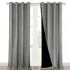 Picture of NICETOWN Full Shade Curtain Panels, Pair of Energy Smart & Noise Blocking Out Blackout Drapes for Dining Room Window, Thermal Insulated Guest Room Lined Window Dressing(Silver Grey, 52 x 102 inch)