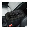 Picture of Auto Center Console Pad, PU Leather Car Center Console Box Cushion, Non Slip Soft Armrest Seat Box Cover, Waterproof Vehicle Armrest Protector for SUV, Truck, Car (Rhombic Lattice Black/Beige)