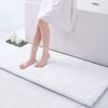 Picture of Smiry Luxury Chenille Bath Rug 47''x20'', Extra Soft and Absorbent Shaggy Bathroom Mat Rugs, Machine Washable, Non-Slip Plush Carpet Runner for Tub, Shower, and Bath Room, White
