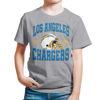 Picture of Junk Food Clothing x NFL - Los Angeles Chargers - Team Helmet - Kids Short Sleeve T-Shirt for Boys and Girls - Size Large