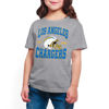 Picture of Junk Food Clothing x NFL - Los Angeles Chargers - Team Helmet - Kids Short Sleeve T-Shirt for Boys and Girls - Size Small