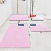 Picture of Smiry Luxury Chenille Bath Rug 59''x20'', Extra Soft and Absorbent Shaggy Bathroom Mat Rugs, Machine Washable, Non-Slip Plush Carpet Runner for Tub, Shower, and Bath Room, Pink
