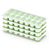 Picture of ChefAide Ice Cube Tray with Lid, 4 Packs 56 Cubes Durable Stackable Ice Cube Trays for Freezer with Removable Lids, Easy-Release Plastic & Silicone Ice Tray for Cocktail, Coffee