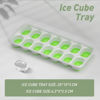 Picture of ChefAide Ice Cube Tray with Lid, 4 Packs 56 Cubes Durable Stackable Ice Cube Trays for Freezer with Removable Lids, Easy-Release Plastic & Silicone Ice Tray for Cocktail, Coffee