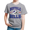 Picture of Junk Food Clothing x NFL - Buffalo Bills - Team Helmet - Kids Short Sleeve T-Shirt for Boys and Girls - Size X-Large