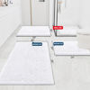 Picture of Smiry Luxury Chenille Bath Rug 59''x24'', Extra Soft and Absorbent Shaggy Bathroom Mat Rugs, Machine Washable, Non-Slip Plush Carpet Runner for Tub, Shower, and Bath Room, White
