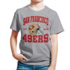 Picture of Junk Food Clothing x NFL - San Francisco 49ers - Team Helmet - Kids Short Sleeve T-Shirt for Boys and Girls - Size X-Large
