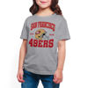 Picture of Junk Food Clothing x NFL - San Francisco 49ers - Team Helmet - Kids Short Sleeve T-Shirt for Boys and Girls - Size X-Large