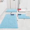 Picture of Smiry Luxury Chenille Bath Rug 47''x17'', Extra Soft and Absorbent Shaggy Bathroom Mat Rugs, Machine Washable, Non-Slip Plush Carpet Runner for Tub, Shower, and Bath Room, Sky Blue