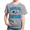 Picture of Junk Food Clothing x NFL - Carolina Panthers - Team Helmet - Kids Short Sleeve T-Shirt for Boys and Girls - Size Small