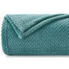 Picture of NEWCOSPLAY Super Soft Throw Blanket Light Teal Premium Silky Flannel Fleece Leaves Pattern Lightweight Bed Blanket All Season Use (Light Teal, Throw(40"x50"))