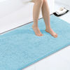 Picture of Smiry Luxury Chenille Bath Rug 40''x32'', Extra Soft and Absorbent Shaggy Bathroom Mat Rugs, Machine Washable, Non-Slip Plush Carpet Runner for Tub, Shower, and Bath Room, Sky Blue