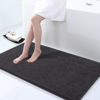 Picture of Smiry Luxury Chenille Bath Rug 47''x24'', Extra Soft and Absorbent Shaggy Bathroom Mat Rugs, Machine Washable, Non-Slip Plush Carpet Runner for Tub, Shower, and Bath Room, Charcoal Grey