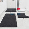 Picture of Smiry Luxury Chenille Bath Rug 47''x24'', Extra Soft and Absorbent Shaggy Bathroom Mat Rugs, Machine Washable, Non-Slip Plush Carpet Runner for Tub, Shower, and Bath Room, Charcoal Grey
