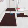Picture of Smiry Luxury Chenille Bath Rug 59''x24'', Extra Soft and Absorbent Shaggy Bathroom Mat Rugs, Machine Washable, Non-Slip Plush Carpet Runner for Tub, Shower, and Bath Room, Brown