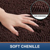 Picture of Smiry Luxury Chenille Bath Rug 59''x24'', Extra Soft and Absorbent Shaggy Bathroom Mat Rugs, Machine Washable, Non-Slip Plush Carpet Runner for Tub, Shower, and Bath Room, Brown