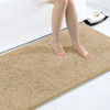Picture of Smiry Luxury Chenille Bath Rug 48''x32'', Extra Soft and Absorbent Shaggy Bathroom Mat Rugs, Machine Washable, Non-Slip Plush Carpet Runner for Tub, Shower, and Bath Room, Beige