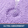 Picture of Smiry Luxury Chenille Bath Rug 47''x20'', Extra Soft and Absorbent Shaggy Bathroom Mat Rugs, Machine Washable, Non-Slip Plush Carpet Runner for Tub, Shower, and Bath Room, Purple