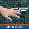 Picture of Smiry Luxury Chenille Bath Rug 59''x24'', Extra Soft and Absorbent Shaggy Bathroom Mat Rugs, Machine Washable, Non-Slip Plush Carpet Runner for Tub, Shower, and Bath Room, Green