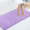 Picture of Smiry Luxury Chenille Bath Rug 59''x24'', Extra Soft and Absorbent Shaggy Bathroom Mat Rugs, Machine Washable, Non-Slip Plush Carpet Runner for Tub, Shower, and Bath Room, Purple