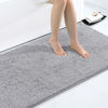 Picture of Smiry Luxury Chenille Bath Rug 48''x32'', Extra Soft and Absorbent Shaggy Bathroom Mat Rugs, Machine Washable, Non-Slip Plush Carpet Runner for Tub, Shower, and Bath Room, Grey