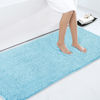 Picture of Smiry Luxury Chenille Bath Rug 70''x24'', Extra Soft and Absorbent Shaggy Bathroom Mat Rugs, Machine Washable, Non-Slip Plush Carpet Runner for Tub, Shower, and Bath Room, Sky Blue