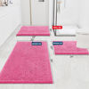 Picture of Smiry Luxury Chenille Bath Rug 24''x16'', Extra Soft and Absorbent Shaggy Bathroom Mat Rugs, Machine Washable, Non-Slip Plush Carpet Runner for Tub, Shower, and Bath Room, Hot Pink