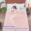 Picture of yescool Weighted Blanket for Adults (17 lbs, 60" x 80", Pink) Cooling Heavy Blanket for Sleeping Perfect for 160-180 lbs, Queen Size Breathable Blanket with Premium Glass Bead, Machine Washable