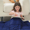 Picture of yescool Weighted Blanket (3 lbs, 36" x 48", Blue) Cooling Heavy Blanket for Sleeping Perfect for 20-40 lbs, Throw Size Breathable Blanket with Premium Glass Bead, Machine Washable