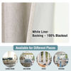 Picture of H.VERSAILTEX Primitive Linen Curtains 100% Blackout Curtain Drapes Burlap Curtains with White Thermal Insulated Liner, Grommet Top Curtains Living Room/Bedroom (2 Panels, 42 x 54 Inch, Natural)