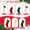 Picture of Ulico Christmas Stockings with Initials, 18’’ Large Embroidered Monogram Knit Christmas Stocking,Xmas Stocking for Kids, Holiday and Family Stocking for Fireplace or Party Decoration Green Letter L