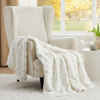 Picture of Bedsure White Fleece Blanket for Couch - Super Soft Cozy Twin Blankets for Women, Cute Small Throws for Girls, 60x80 Inches