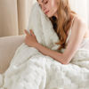 Picture of Bedsure White Fleece Blanket for Couch - Super Soft Cozy Twin Blankets for Women, Cute Small Throws for Girls, 60x80 Inches