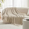 Picture of Bedsure Light Brown Fleece Blanket for Couch - Super Soft Cozy Twin Blankets for Women, Cute Small Throws for Girls, 60x80 Inches