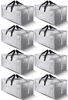 Picture of HOMESURE 8 Pack Large Strong Moving Bags with Zippers & Carrying Handles - Water-Resistant - Heavy Duty Storage Tote for Space Saving Moving Storage, Fold Flat, Alternative to Moving Box (Silver)