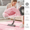 Picture of OLANLY 5x7 Machine Washable Large Area Rugs for Living Room, Bedroom, Soft Fluffy Shaggy Bedside Rug, Indoor Floor Carpet for Kids Girls and Boys, Dorms, Nursery, Home Decor Aesthetic, Pink