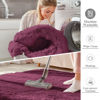 Picture of OLANLY 8x10 Machine Washable Large Area Rugs for Living Room, Bedroom, Soft Fluffy Shaggy Bedside Rug, Indoor Floor Carpet for Kids Girls and Boys, Dorms, Nursery, Home Decor Aesthetic, Burgundy