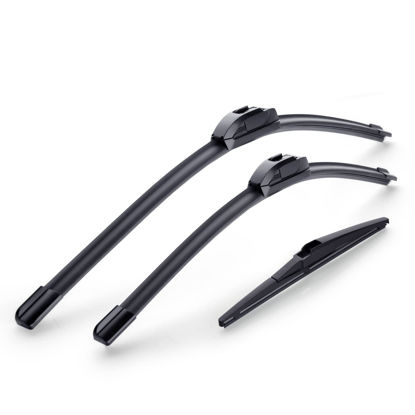 Picture of 5 PLUS Replacement For TOYOTA RAV4 2012 2011 2010 2009 2008 2007 2006(Set of 3), 24 Inch + 17 Inch Windshield Wiper Blades with 12 Inch Rear Wiper Blade, All-Season OEM Quality Windshield Wiper Blades