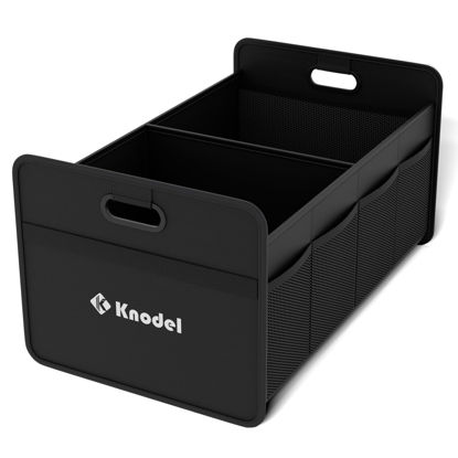Picture of K KNODEL Car Trunk Organizer, Foldable Organizer for Car, Automotive Consoles & Organizers, Storage with Reinforced Handles (Small, Black)