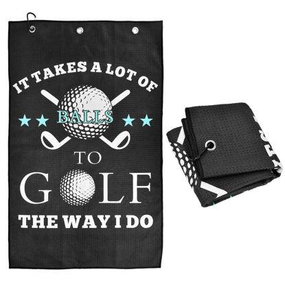 Picture of Zutcogo Golf Accessories for Men, Golf Gifts for Men, Stocking Stuffers for Men Adults, White Elephant Gifts for Golf Fan, Funny Golf Towel Gifts for Birthday Valentines Day Fathers Day