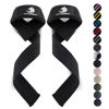 Picture of Fitgriff® Lifting Wrist Straps for Weightlifting, Gym, Deadlift, Workout (Made of Premium Cotton & Padded) - Men & Women (Standard, Black (Silicone-Grip))