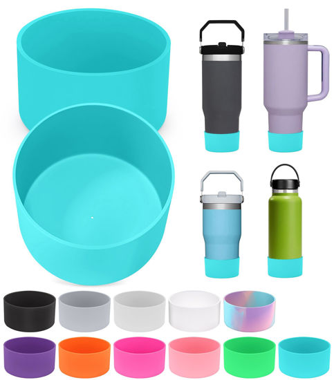 Picture of 2 PCS for Stanley Boot, Silicone Bottom for Stanley Cup Boot Quencher Adventure 40oz&for Hydroflask Boot 12-24oz for Stanley Tumbler Accessories for Stanley Cup Accessories Avoid Scratches&Noise