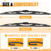 Picture of AUTOBOO 22"+22" Windshield Wiper Blade Sets Replacement for Dodge Challenger 2008-2020 -Original Factory Quality (Pack of 2)