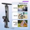 Picture of VIMILOLO Bike Pump, Air Bicycle Pump Inflator with Pressure Gauge for Presta and Schrader Valve Tire Ball Bike Portable Pumps 160PSI & 11BAR