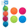 Picture of Best Pet Supplies Squeaky Rubber Toy for Dogs Durable Non-Toxic Perfect for Aggressive Chewers Spiked for Dental Health Interactive Dog Toy - Rubber Dog Toy - Pack of 4 - Assorted Colors (M = 2.5")